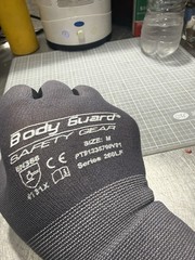 Body Guard Safety Gear Work Gloves Size M Series 260LF Black Gray Grip PPE Pair