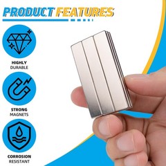 14 Pack Powerful Neodymium Bar Magnets, 60 x 10 x 3 mm Rare Earth Magnet Bar