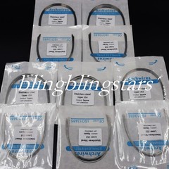 10 Packs Dental Orthodontic Stainless Steel Round Arch Wire Square/Ovoid/Natural