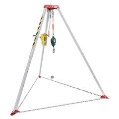 2600lbs Safety Confined Space Tripod Rescue Tripod Winch Adjustable 5.2-8ft Legs