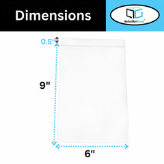 6″ x 9″ Heavy Duty 6 MIL Resealable Zip Top Lock 6×9 Clear Plastic Bags 10000