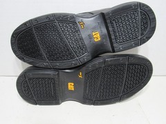 CAT Caterpillar Oversee Oxford Steel Toe Work Shoes Black Leather Mens 7.5 Wide