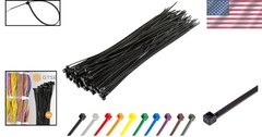Versatile 8 Inch Black Cable Ties – 100 Pack, 18lb Strength for Ultimate Support