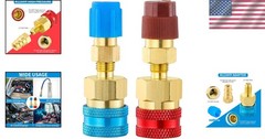 Brass Quick Coupler Set: R1234YF to R134A Adapter for Car Air Conditioning