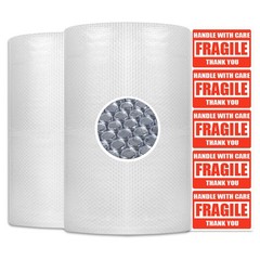 2 Rolls 3/16″ Bubble Cushion Wrap 30’x12″ Wide Each Roll Perforated Every 12″