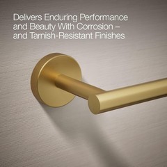 Kohler K-21952-2MB Tempered 18″ Towel Bar – Vibrant Brushed Moderne Brass