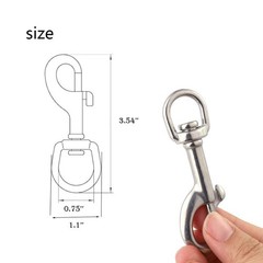 65mm-115mm Swivel Eye Trigger Hook,Snap Hook Stainless Steel 304 Key holder Ring