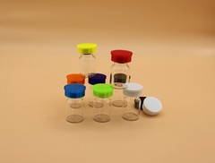 Flexible Combo Size 3ml & 5/10/20ml Vial Caps – Set of 10 – Assorted Colors