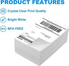 10000 Perforated 4×6 Fanfold Direct Thermal Shipping Labels for Zebra & Rollo
