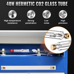 🔥 50W CO2 Laser Cutter Engraver Cutting Engraving Machine LCD Display 20×12″