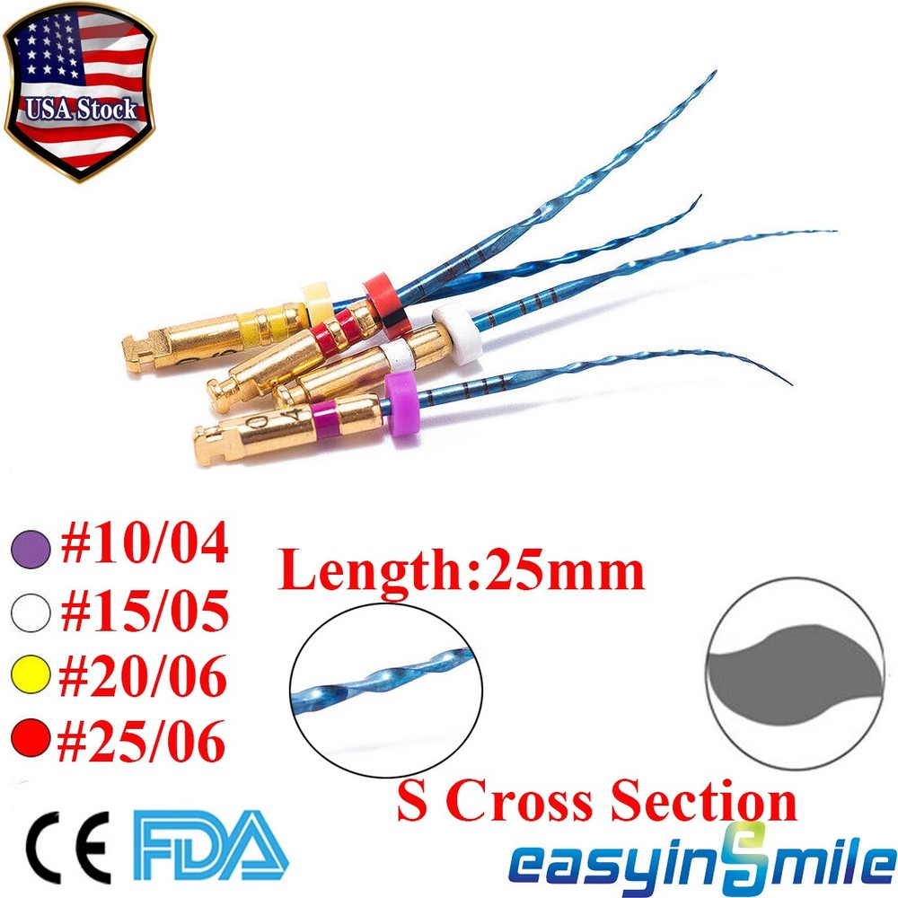 Endo Rotary Files Dental Root Canal NITI X-TWO S Rotary Files Tips Engine Use