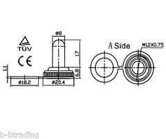 H.D 20A 125V DPST 4 Terminal ON/OFF Toggle Switch w/Waterproof Boot 66-1804-5001