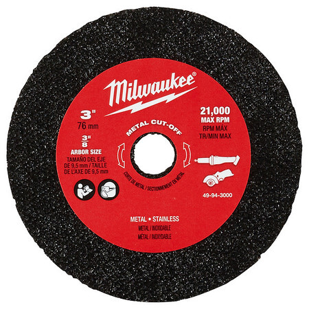 Milwaukee Tool 49-94-3000 3″ Metal Cut Off Wheel 3Pk