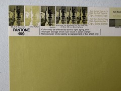 Pantone Vintage Poster [Gray, Yellow, Ocher] Uncoated Sheet by Leteraset