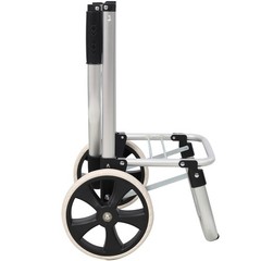Foldable Black Shopping Trolley with WheelsWaterproof Removable Oxford Cloth Bag
