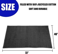Moving Blanket Heavy Duty 40x 72 Moving Pads for Furniture Protection Quilte