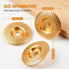 71878 3-Piece Tungsten Carbide Grinding Wheel Set for 4″ & 4-1/2″ Grinders