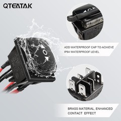12V 10A 6Pin 3-Position Momentary Rocker Switch Waterproof Polarity Reverse KCD4