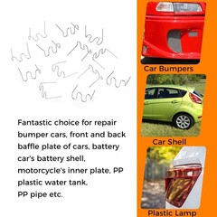 1000pc Welding Rods Hot Staples Plastic Repair Car Bumper Wave Shape 0.8mm 0.6mm