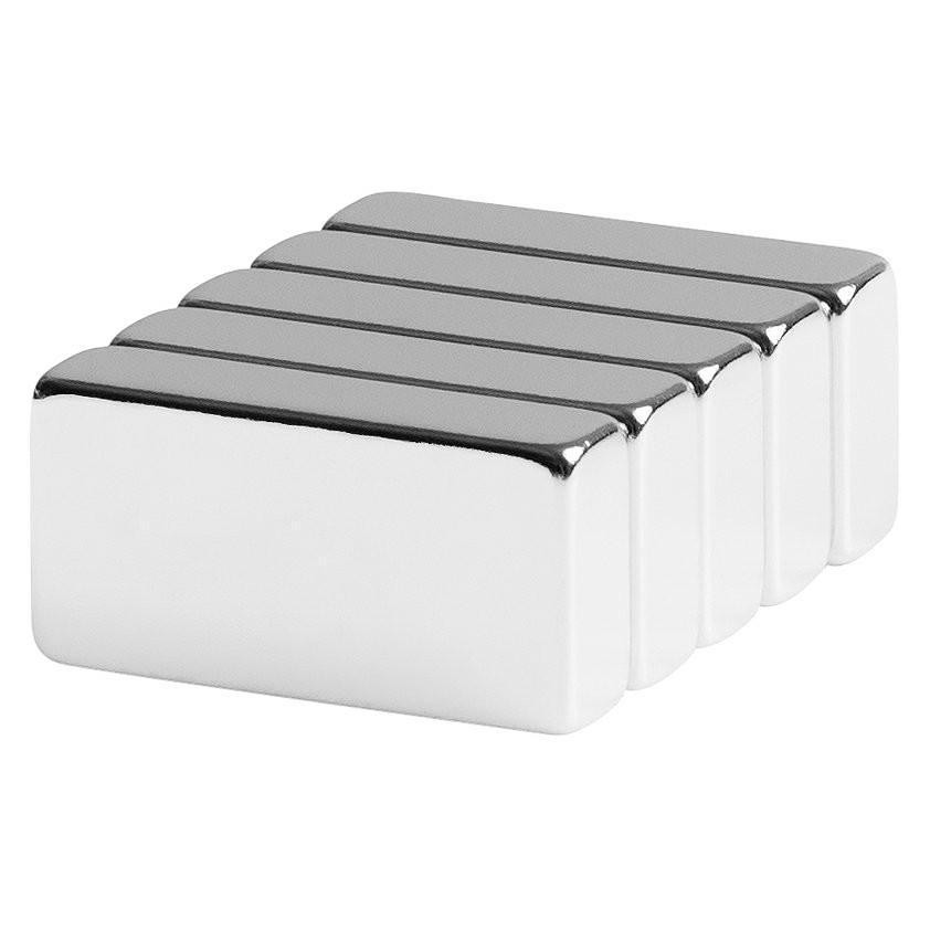 1 x 1/2 x 1/4 Inch Neodymium Rare Earth Block Magnets N48 (5 Pack)