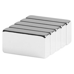 1 x 1/2 x 1/4 Inch Neodymium Rare Earth Block Magnets N48 (5 Pack)