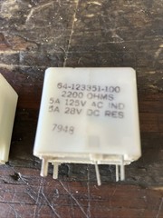 RBM Controls Relay 64-123351-100 2200 OHMS 5A 125V AC IND 5A 28V DC RES 2 units