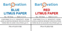 Red & Blue Litmus Paper Acid/Base Indicator Strips Combo Pack with 200 Strips