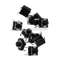 100PCS 6x6x5mm DIP Through-Hole 4pin Tactile Push Button Switch Momentary