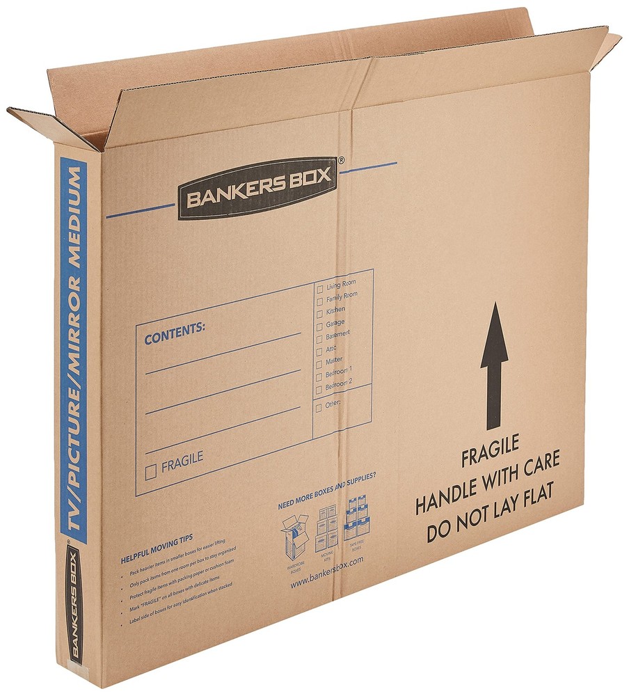 Bankers Box Medium – up to 40″ TV/Picture/Mirror – TV/Picture/Mirror, Kraft