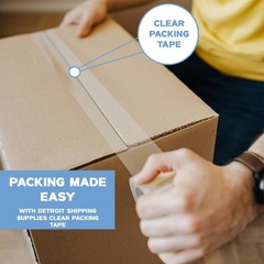 3″ Heavy Duty 2.7mil Clear Shipping Packing Moving Tape, 60 Yards Per Roll
