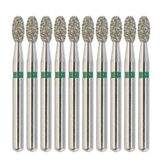 10pcs/pk Dental Diamond Burs Egg Football FG 379/018C Coarse Grit High Speed Bur