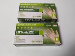 2 Boxes of 100 SAS Vinyl-Guard Disposable Vinyl Gloves for Food Handling – Small