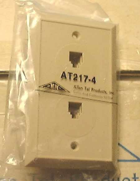 Allen Tel Prod AT217-4 Dual Telephone Wall Jack