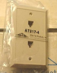 Allen Tel Prod AT217-4 Dual Telephone Wall Jack