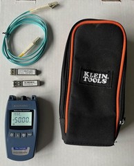 Fiber Solutions Optical Power Meter with Mini GBIC Modules & Cable in Klein Case