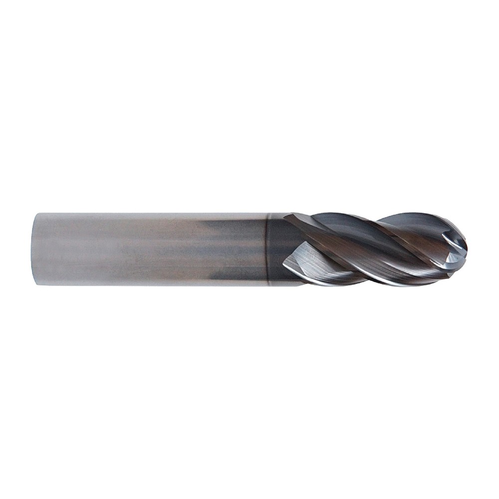 M.A. FORD 279M0800B 8.00mm Size, 19.00mm LOC, 4 Flute, Solid Carbide Ball End Mi