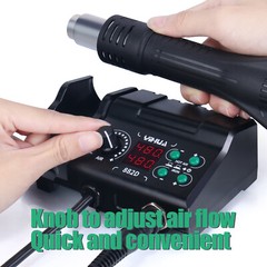 YIHUA 882D 750W Digital Solder Iron Kit Hot Air Gun Rework Soldering Station