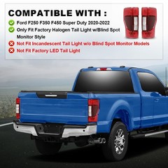 Tail Light Assembly Ford F250 F350 F450 Super Duty 2020-2022 Halogen Blind Spot