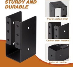 Concealed Joist Hangers, 10 Pcs 2″x4″ Outdoor Trim Concealed Flanges with Scr…