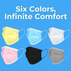 125-Pack Disposable Face Mask Premium Comfort Earloops with Dispenser Box