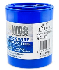 .041″ WCS Stainless Safety Lock Wire MS20995C41 One Pound Roll 221 Feet