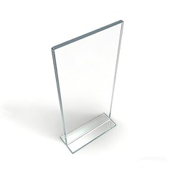 FixtureDisplays® 1PK 4 x 9″ Clear Acrylic Sign Holder for Tabletops,