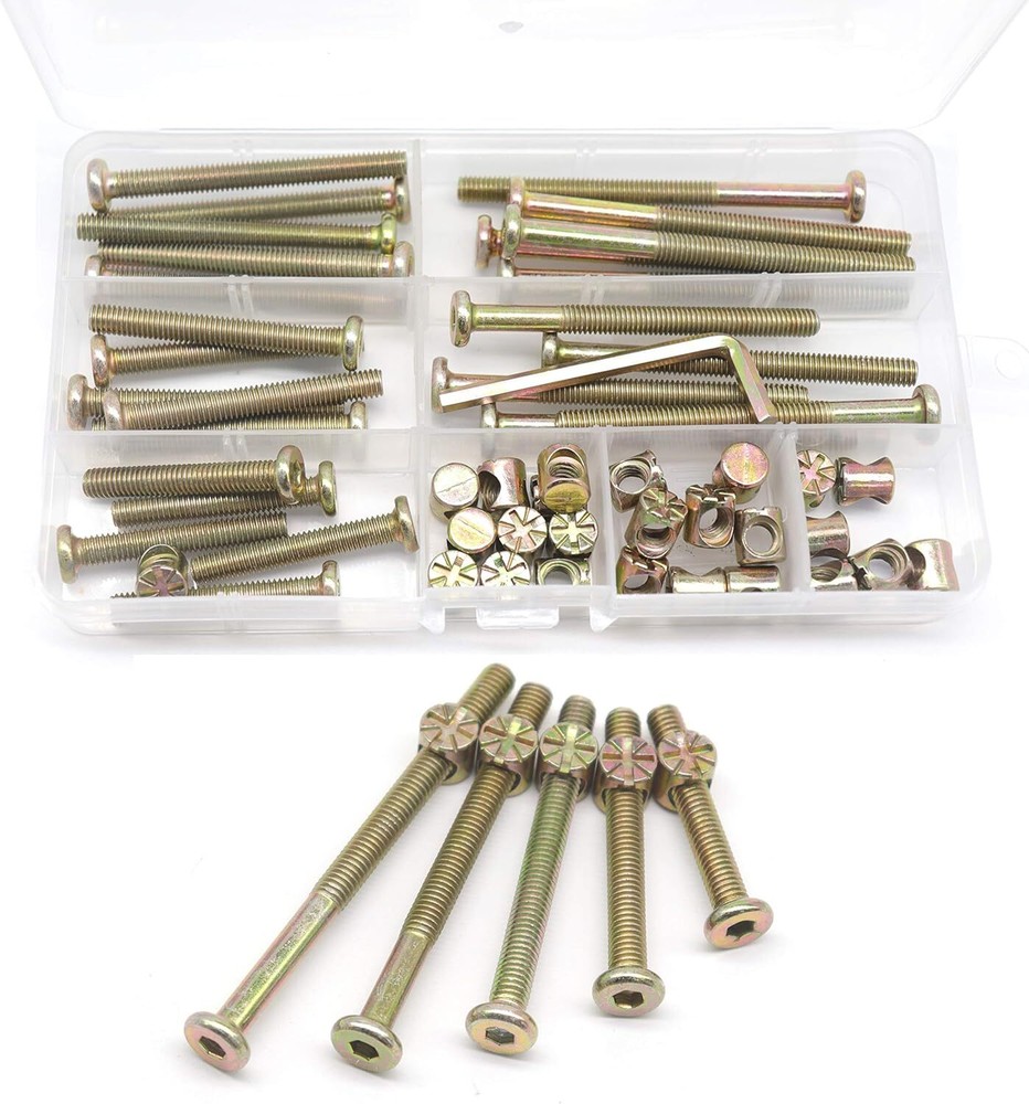 Kit De Reemplazo De Tornillos Para Cuna, Juego De 25 M6x40mm/ 50Mm/ 60Mm/