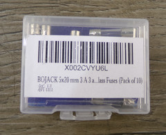 BOJACK 5x20mm 3A 250V F3AL250V Fast-Blow Glass Fuses (Pack of 30) S7