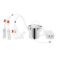 2in1 Pulsation Cow Milking Machine Milking Machine w/Stainless Steel Bucket 5L
