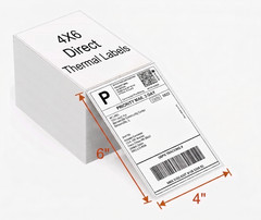 4 x 6 Fanfold Direct Thermal Shipping Labels – 1000 Labels | Fanfold Stack