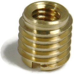 Metric Thread Insert for Wood EZ-LOK Brass #400 Series Threaded Wood Inserts