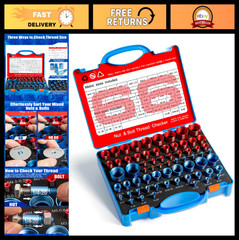 66 Nut & Bolt Thread Checker Tool Set with Storage Box – 32 Metric & 34 Standard