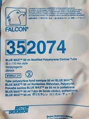 Falcon Blue Max 50ml Modified Polystyrene Conical Tube 30×115mm Ref # 352074