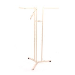 SSWBasics 3-Way Adjustable Clothing Display Rack – Sleek, Sturdy Boutique Ivory